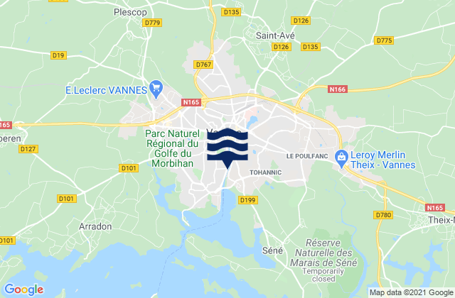 Mapa de mareas Meucon, France