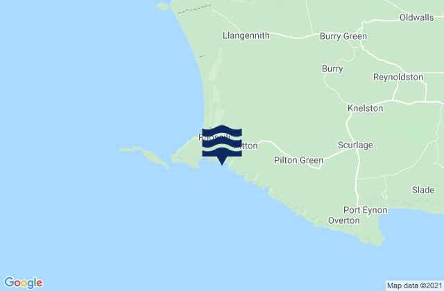 Mapa de mareas Mewslade Bay Beach, United Kingdom