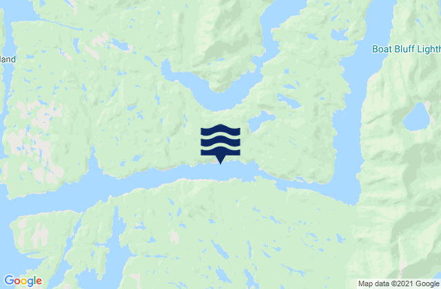 Mapa de mareas Meyers Narrows Meyers Passage, Canada