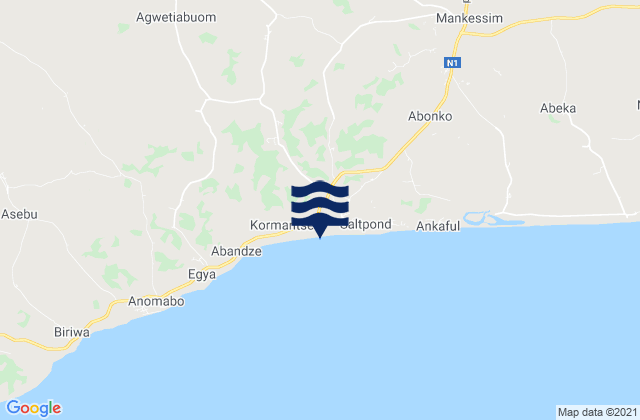 Mapa de mareas Mfatseman, Ghana