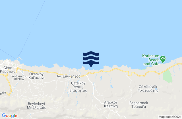 Mapa de mareas Mia Miliá, Cyprus