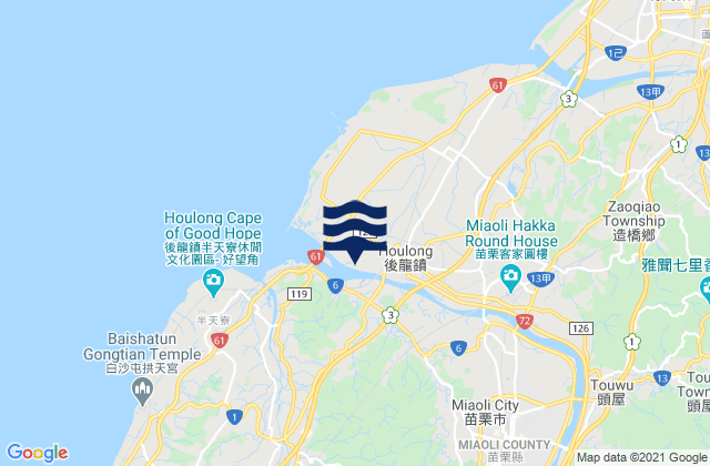Mapa de mareas Miaoli, Taiwan