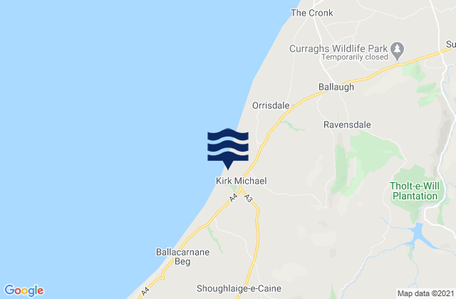 Mapa de mareas Michael, Isle of Man