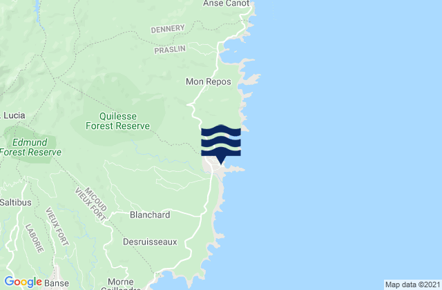 Mapa de mareas Micoud, Saint Lucia