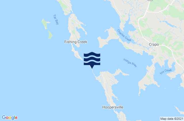 Mapa de mareas Middle Hooper Island, United States