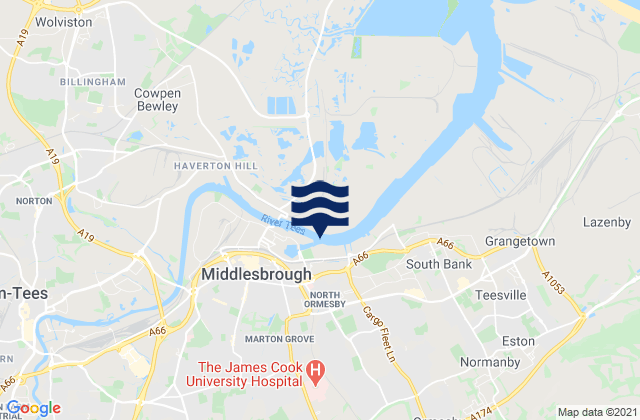 Mapa de mareas Middlesbrough (Dock Entrance), United Kingdom