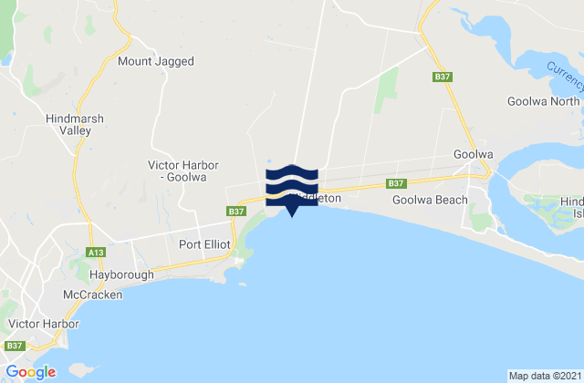 Mapa de mareas Middleton Point, Australia