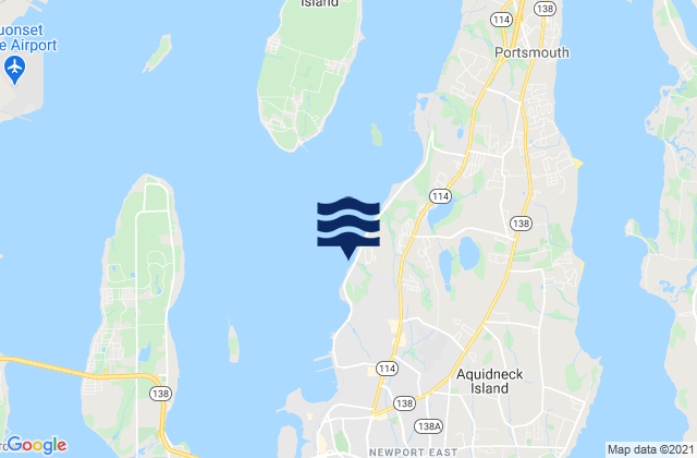 Mapa de mareas Middletown, United States