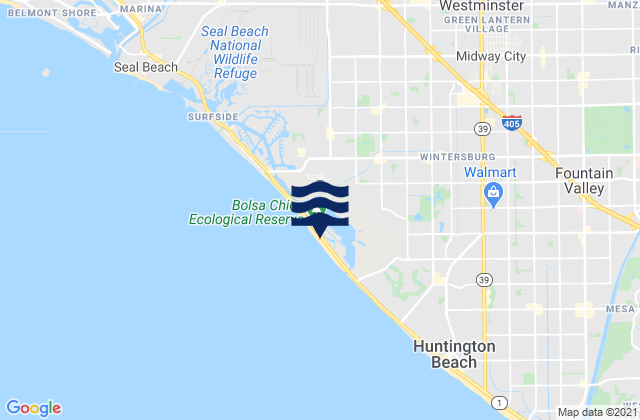 Mapa de mareas Midway City, United States