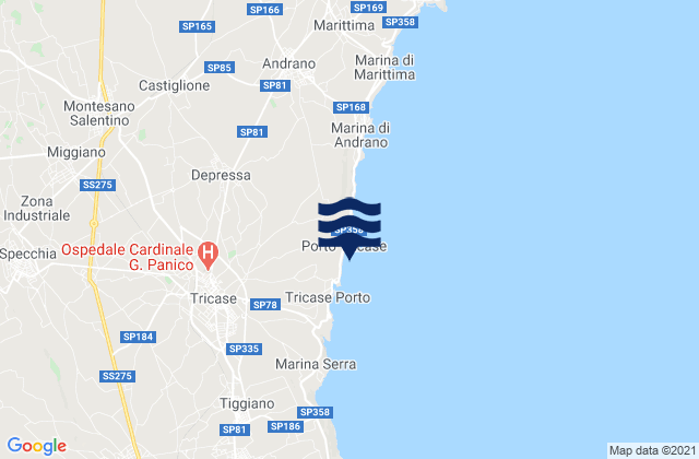 Mapa de mareas Miggiano, Italy