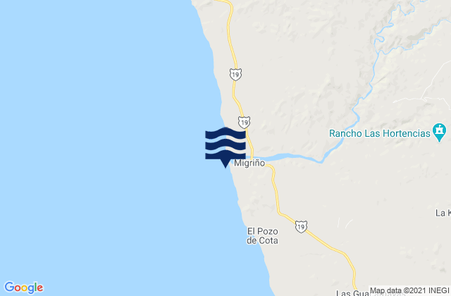 Mapa de mareas Migrino, Mexico