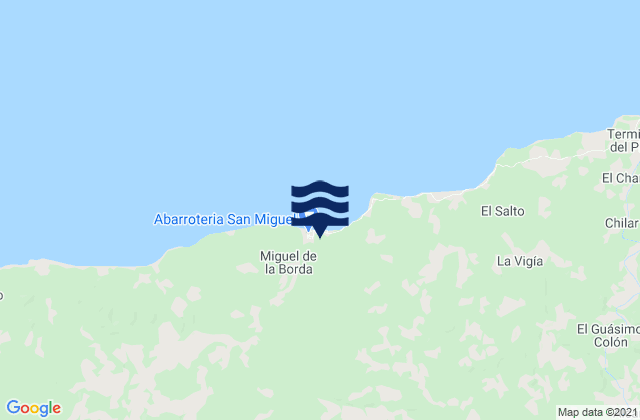 Mapa de mareas Miguel de La Borda, Panama