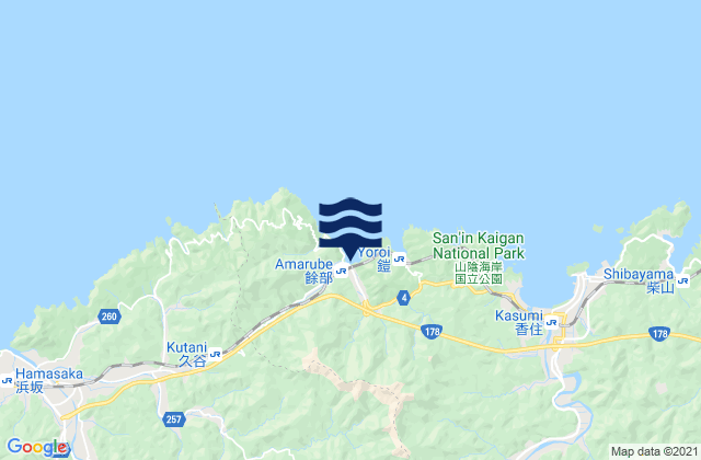 Mapa de mareas Mikata-gun, Japan