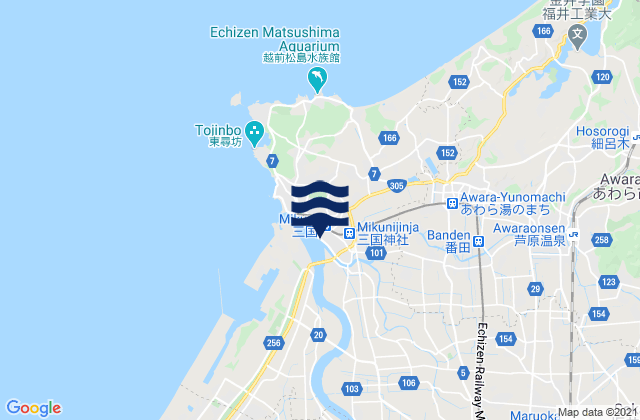 Mapa de mareas Mikuni, Japan