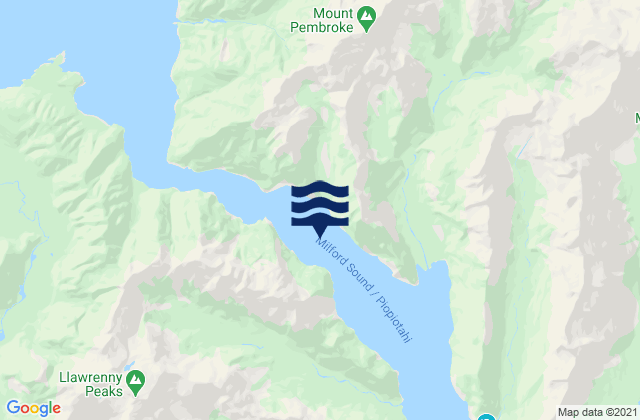 Mapa de mareas Milford Sound/Piopiotahi, New Zealand