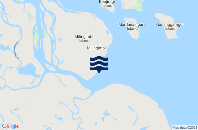Mapa de mareas Milingimbi Island, Australia