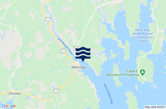 Mapa de mareas Millbridge Narraguagus River Maine, United States