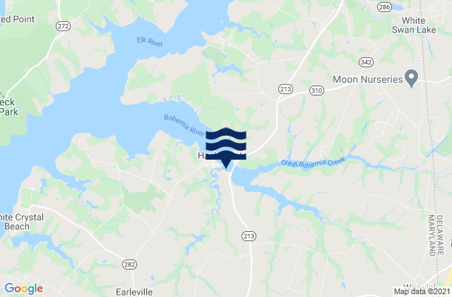 Mapa de mareas Millington, United States