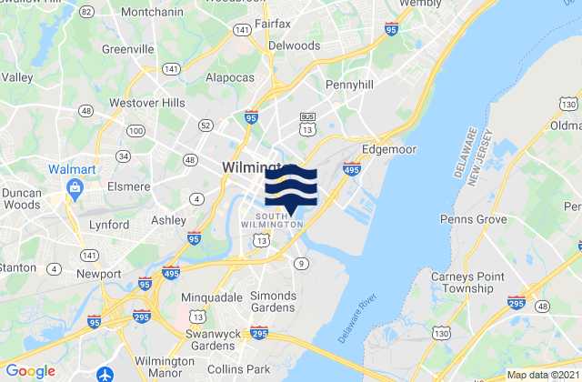 Mapa de mareas Millside (Wilmington), United States