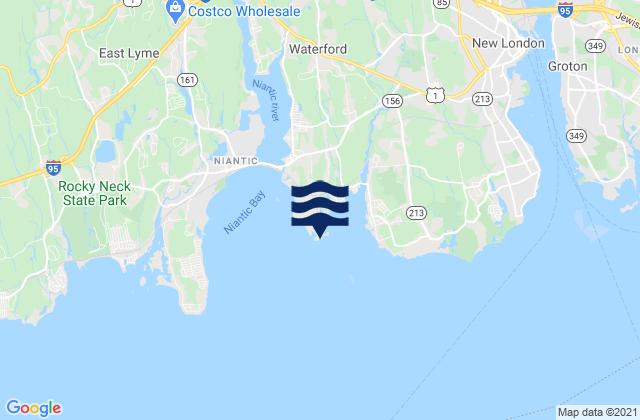 Mapa de mareas Millstone Point, United States