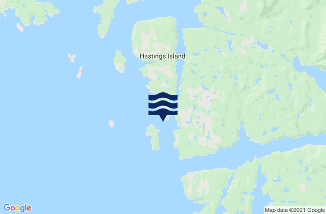 Mapa de mareas Milne Island, Canada