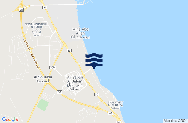 Mapa de mareas Mina Su'ud, Saudi Arabia