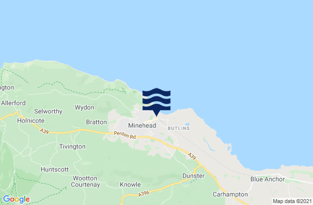 Mapa de mareas Minehead, United Kingdom