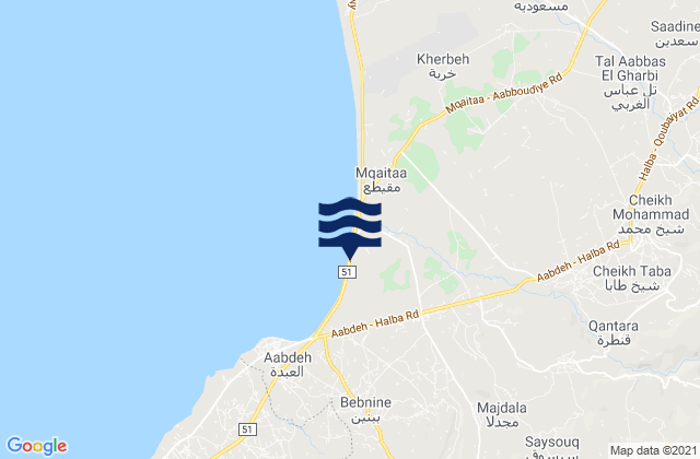 Mapa de mareas Minie-Denniyeh, Lebanon