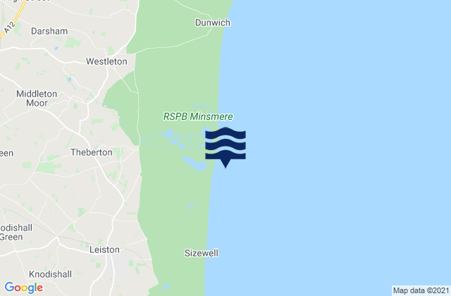 Mapa de mareas Minsmere Sluice, United Kingdom