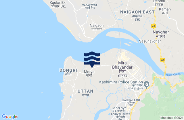 Mapa de mareas Mira Bhayandar, India