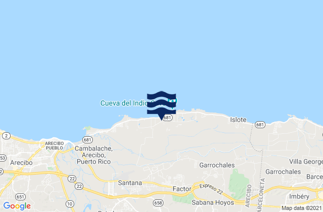 Mapa de mareas Miraflores Barrio, Puerto Rico