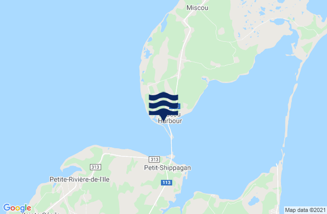 Mapa de mareas Miscou Harbour, Canada
