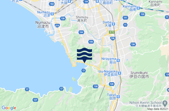 Mapa de mareas Mishima Shi, Japan