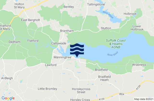 Mapa de mareas Mistley, United Kingdom