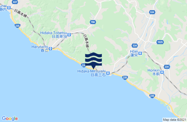 Mapa de mareas Mituisi, Japan
