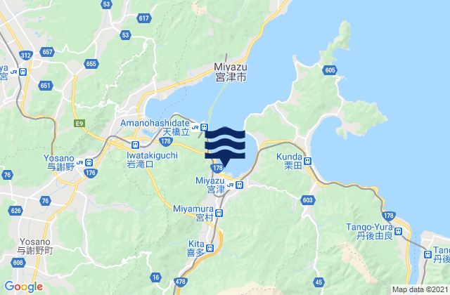 Mapa de mareas Miyazu, Japan