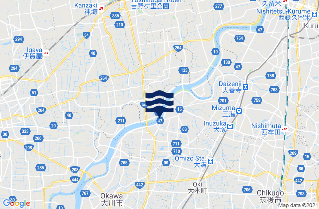 Mapa de mareas Mizuma-gun, Japan