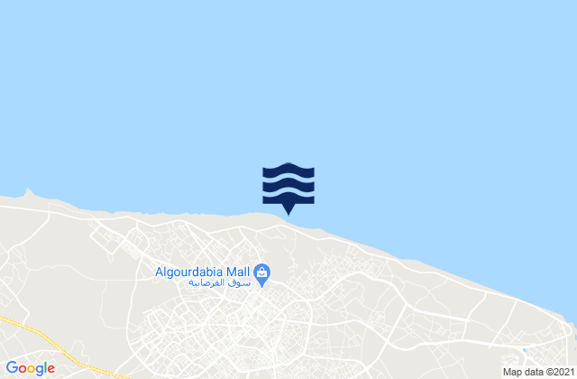 Mapa de mareas Mişrātah, Libya