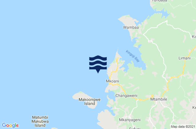 Mapa de mareas Mkoani Pemba Island, Tanzania
