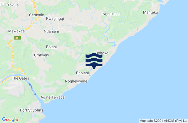 Mapa de mareas Mntafufu, South Africa