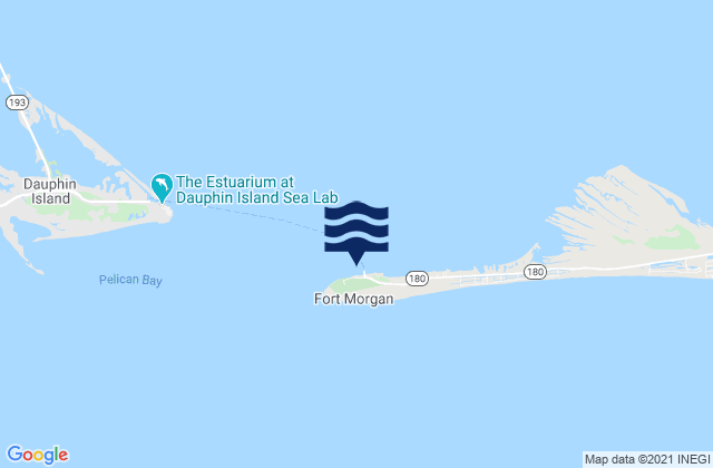 Mapa de mareas Mobile Point (Fort Morgan), United States