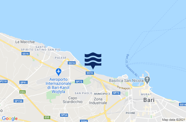 Mapa de mareas Modugno, Italy