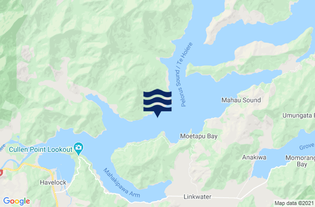 Mapa de mareas Moetapu Bay, New Zealand