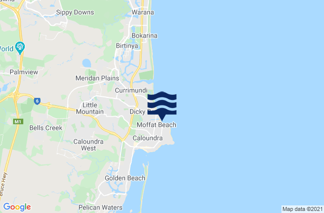 Mapa de mareas Moffats Rights, Australia