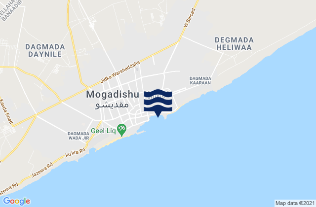 Mapa de mareas Mogadishu, Somalia