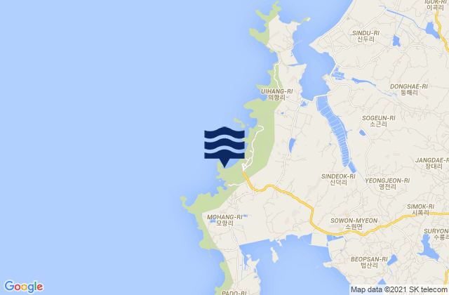 Mapa de mareas Mohang-ni, South Korea