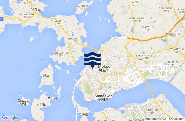 Mapa de mareas Mokpo-si, South Korea