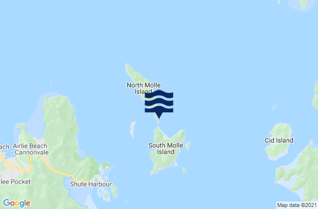 Mapa de mareas Molle Island, Australia