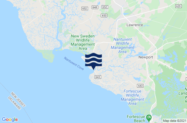 Mapa de mareas Money Island (Nantuxent Creek Entrance), United States