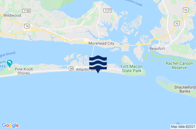 Mapa de mareas Money Island, United States